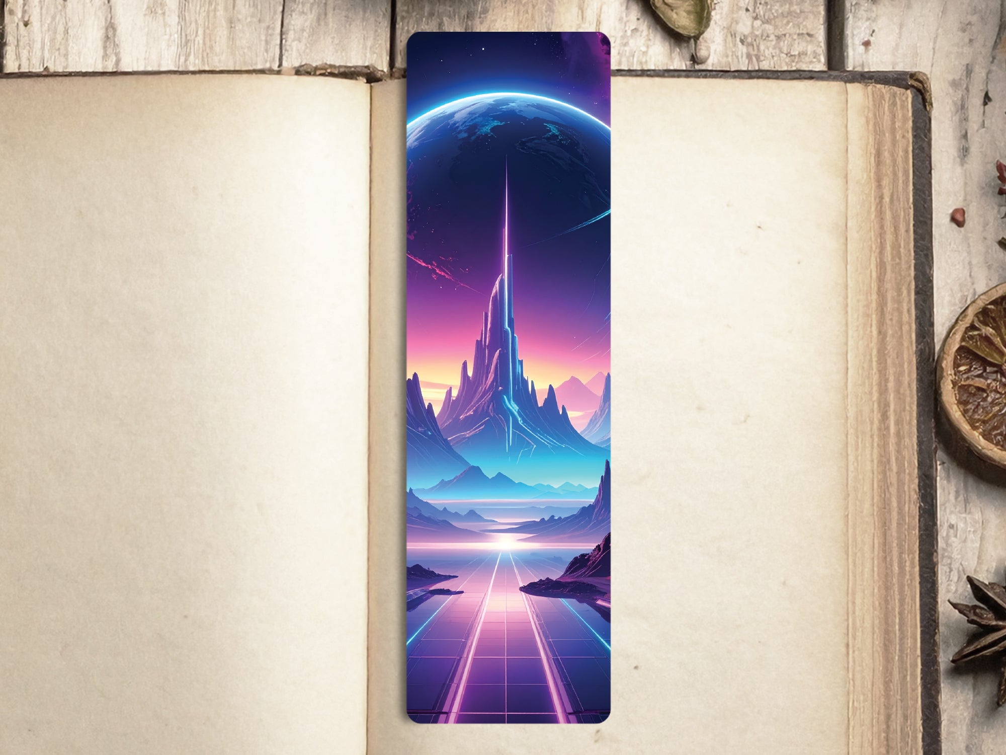 Cosmic Planet Bookmark Collection – Handmade, Sci-Fi & Laminated