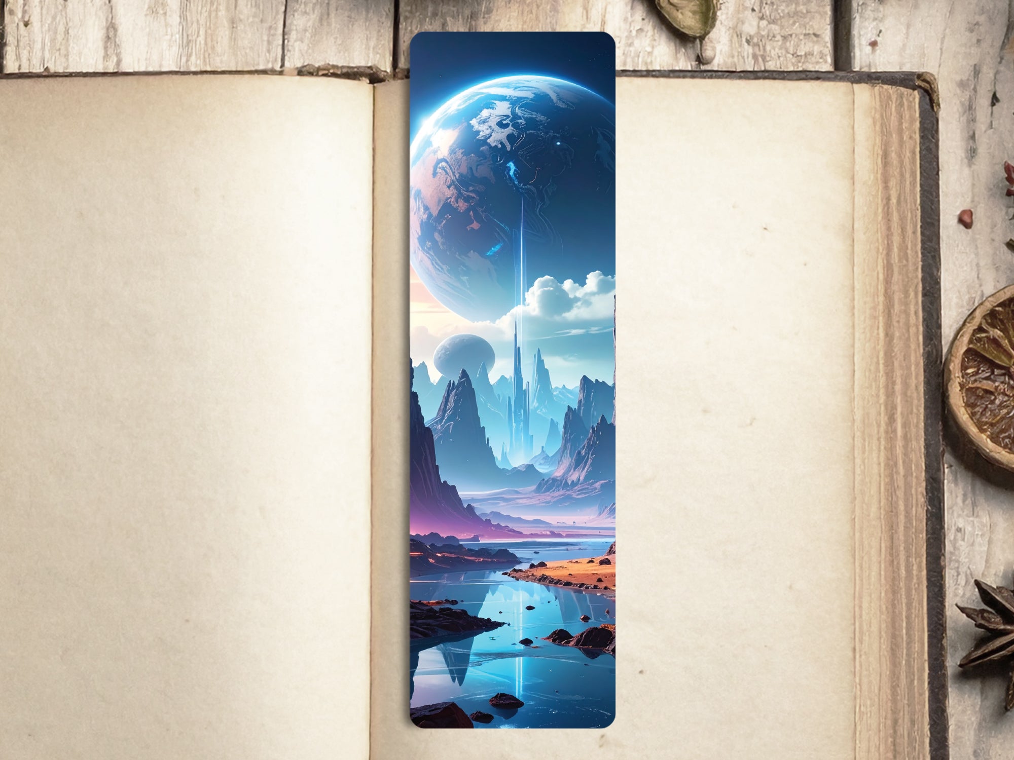 Cosmic Planet Bookmark Collection – Handmade, Sci-Fi & Laminated
