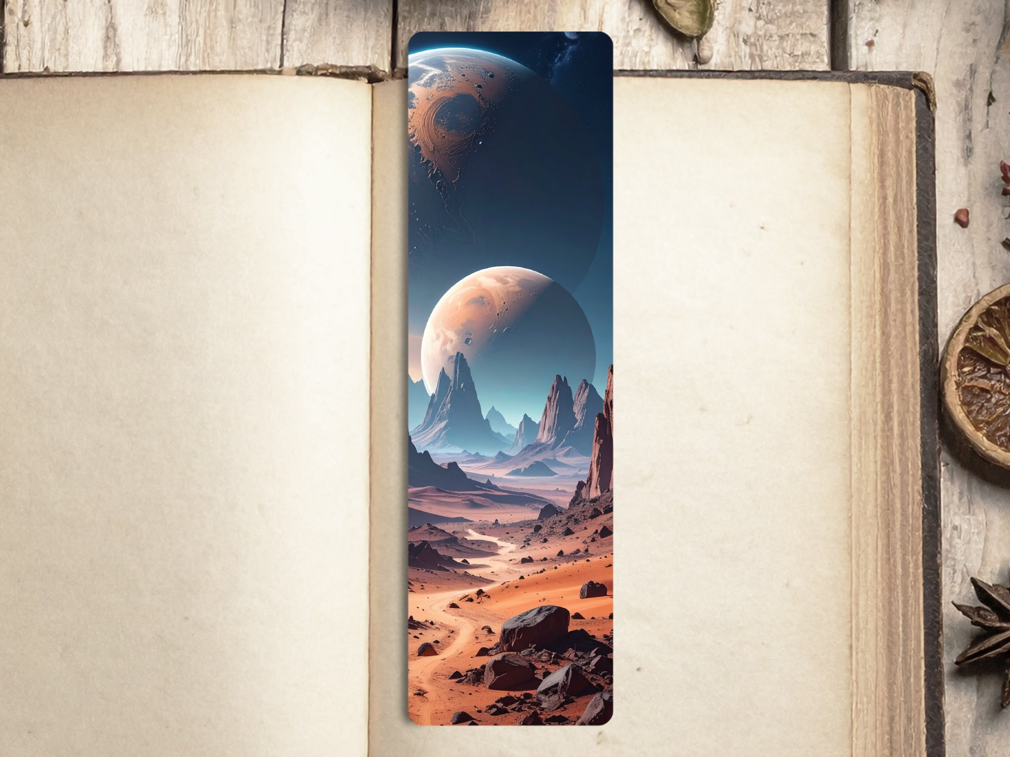 Cosmic Planet Bookmark Collection – Handmade, Sci-Fi & Laminated