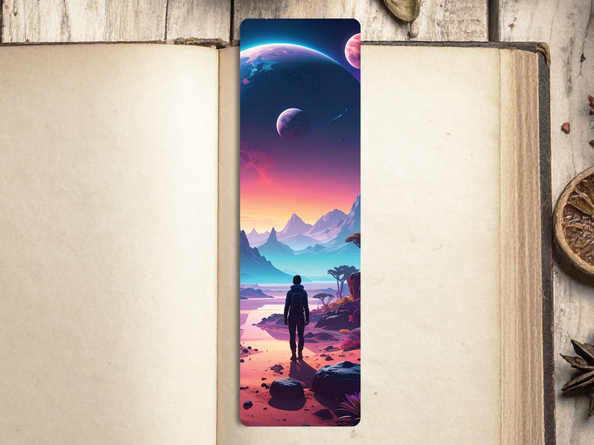 Cosmic Planet Bookmark Collection – Handmade, Sci-Fi & Laminated