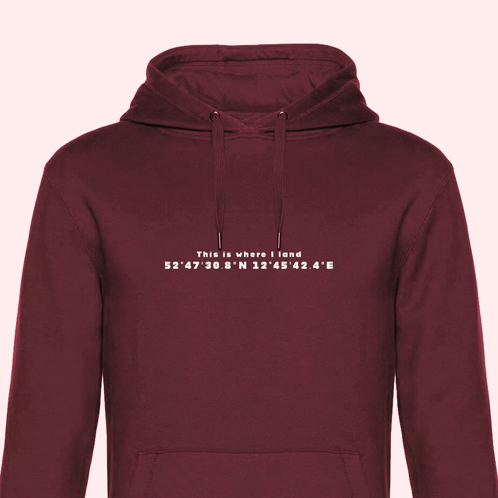 Personalised Skydiving Hoodie with DZ Coordinates