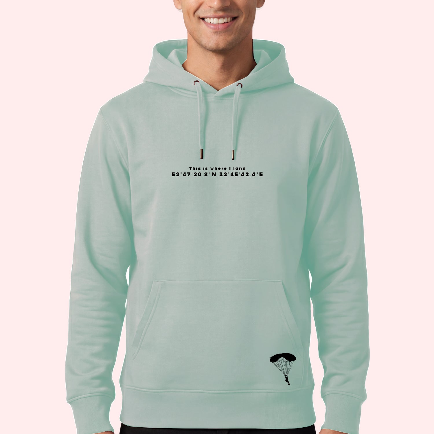 Personalised Skydiving Hoodie with DZ Coordinates