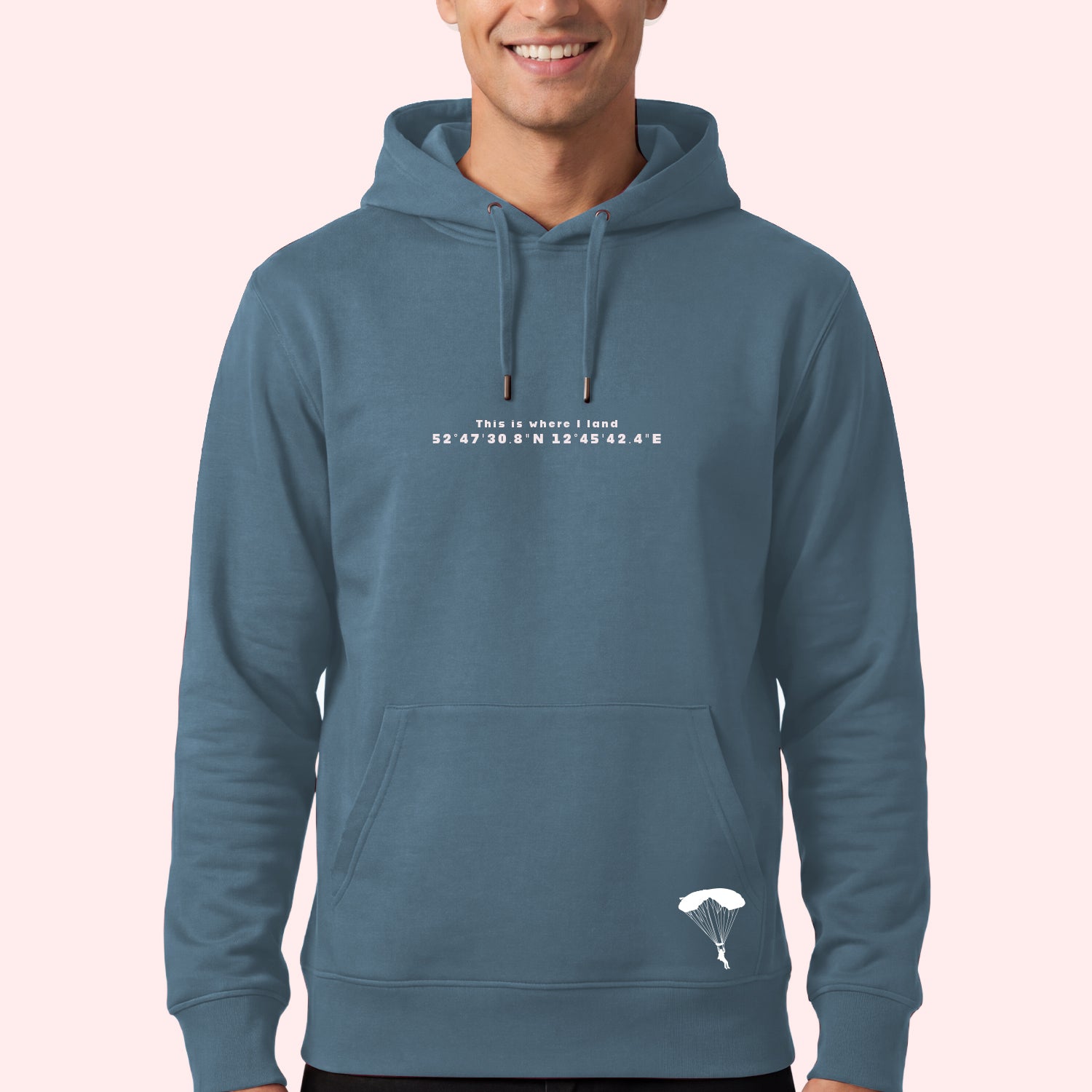 Personalised Skydiving Hoodie with DZ Coordinates