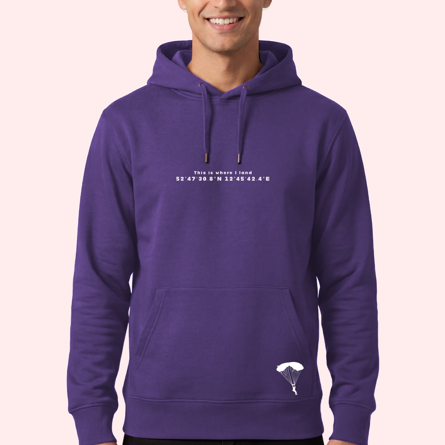 Personalised Skydiving Hoodie with DZ Coordinates