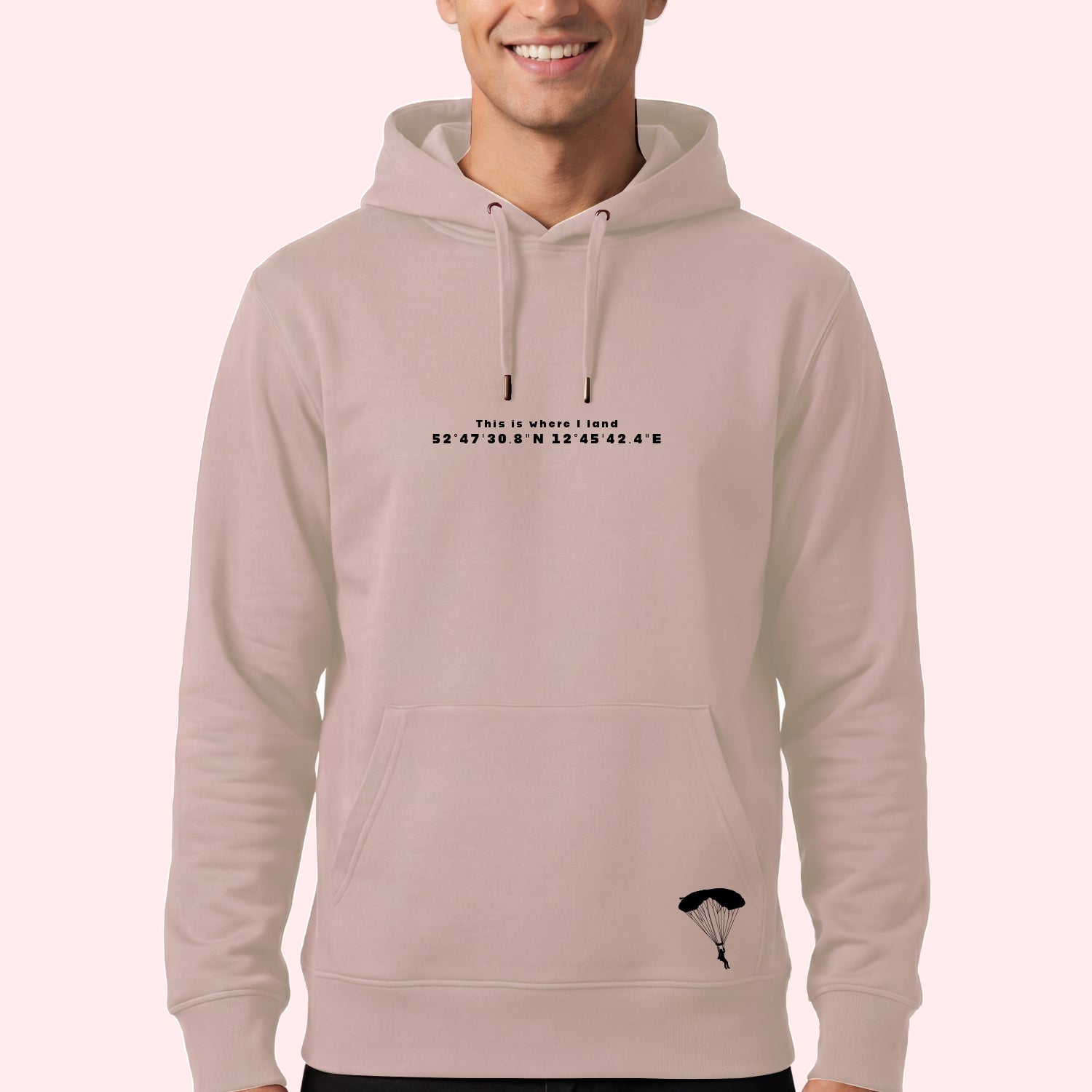 Personalised Skydiving Hoodie with DZ Coordinates