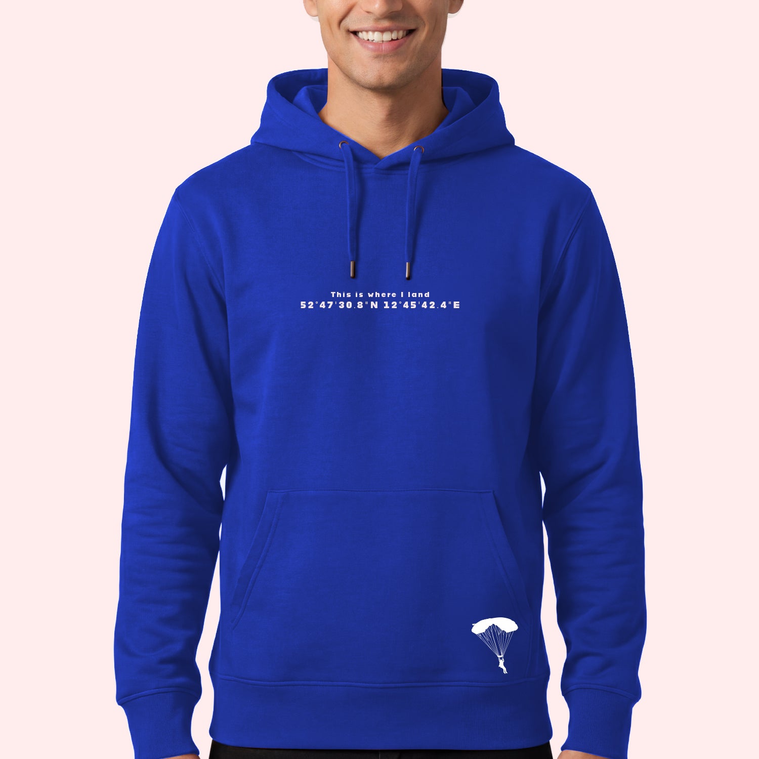 Personalised Skydiving Hoodie with DZ Coordinates
