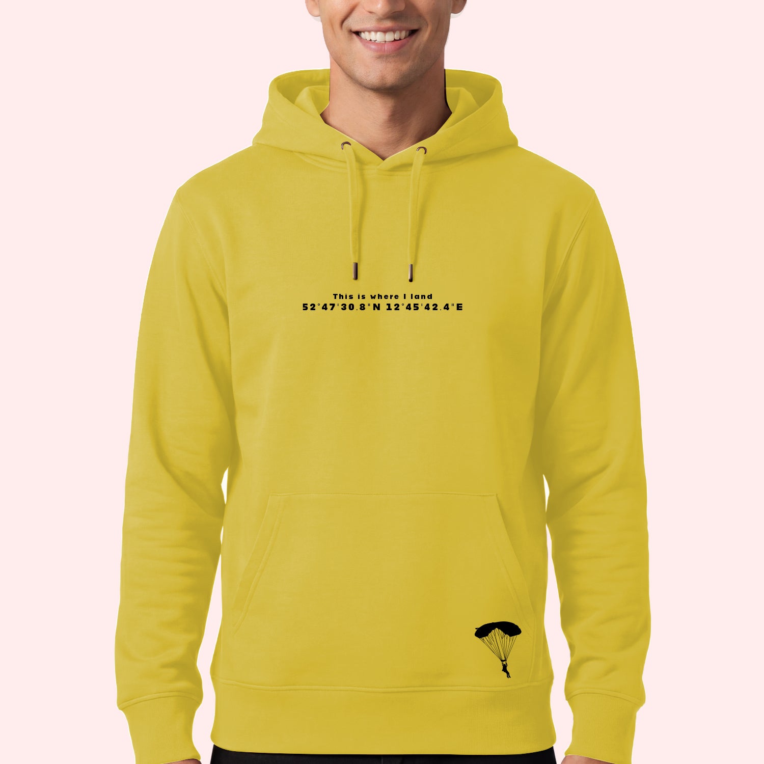Personalised Skydiving Hoodie with DZ Coordinates