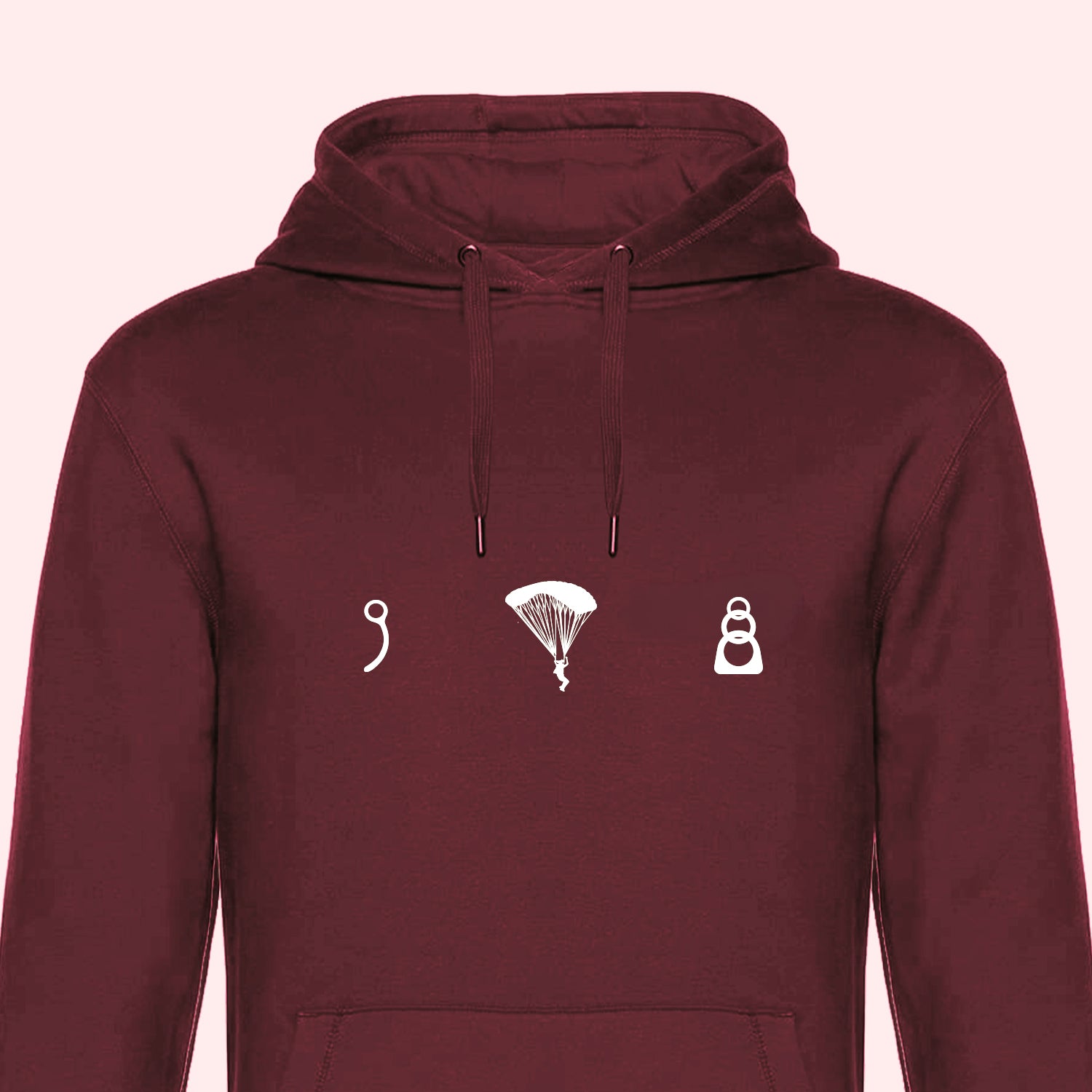 Parachute Gear Icons Hoodie for Skydivers
