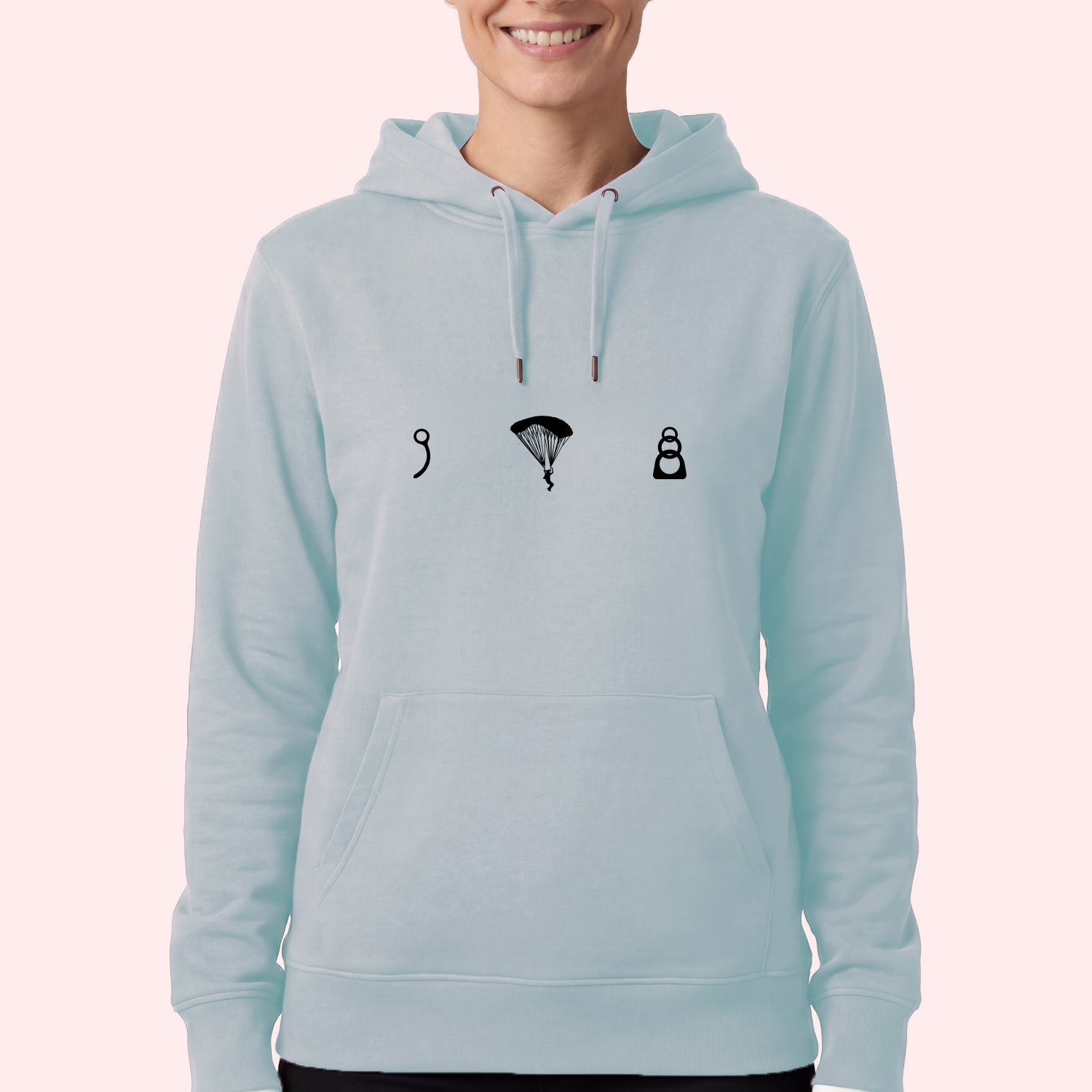 Parachute Gear Icons Hoodie for Skydivers