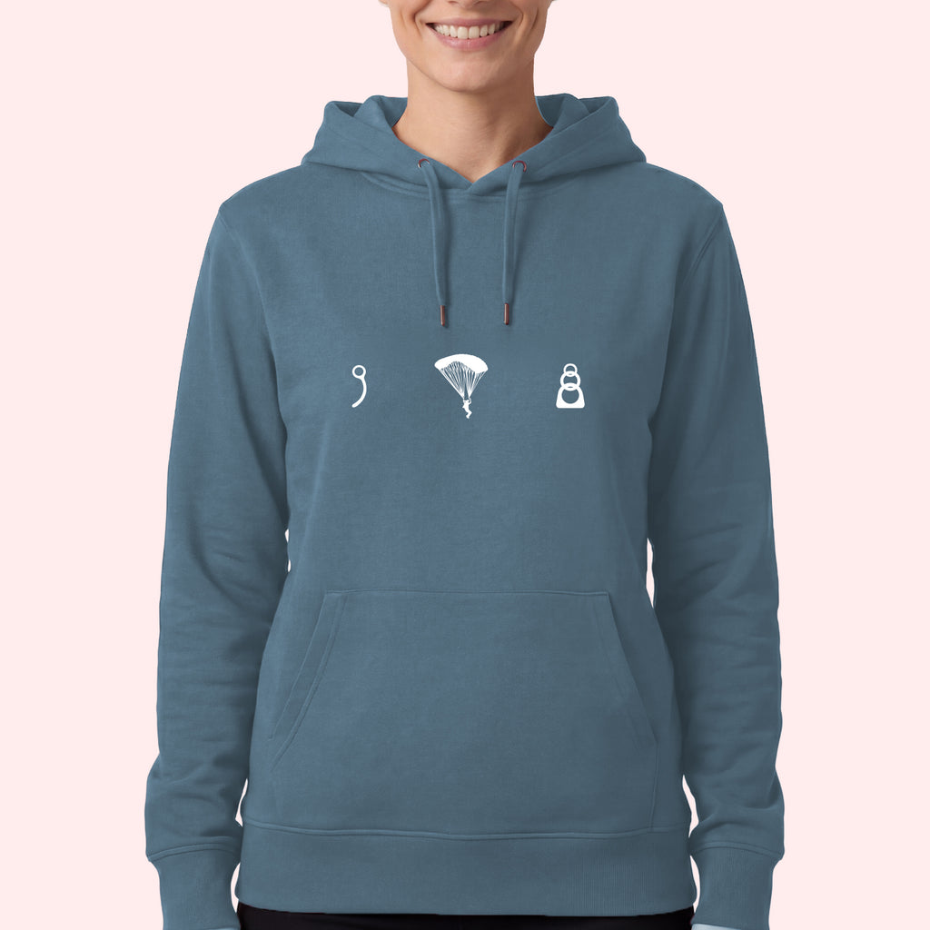 Parachute Gear Icons Hoodie for Skydivers