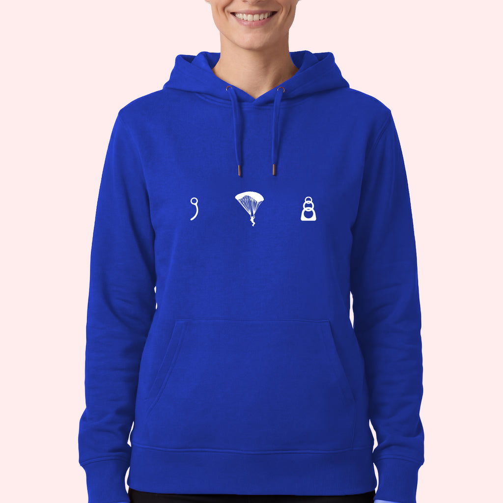 Parachute Gear Icons Hoodie for Skydivers