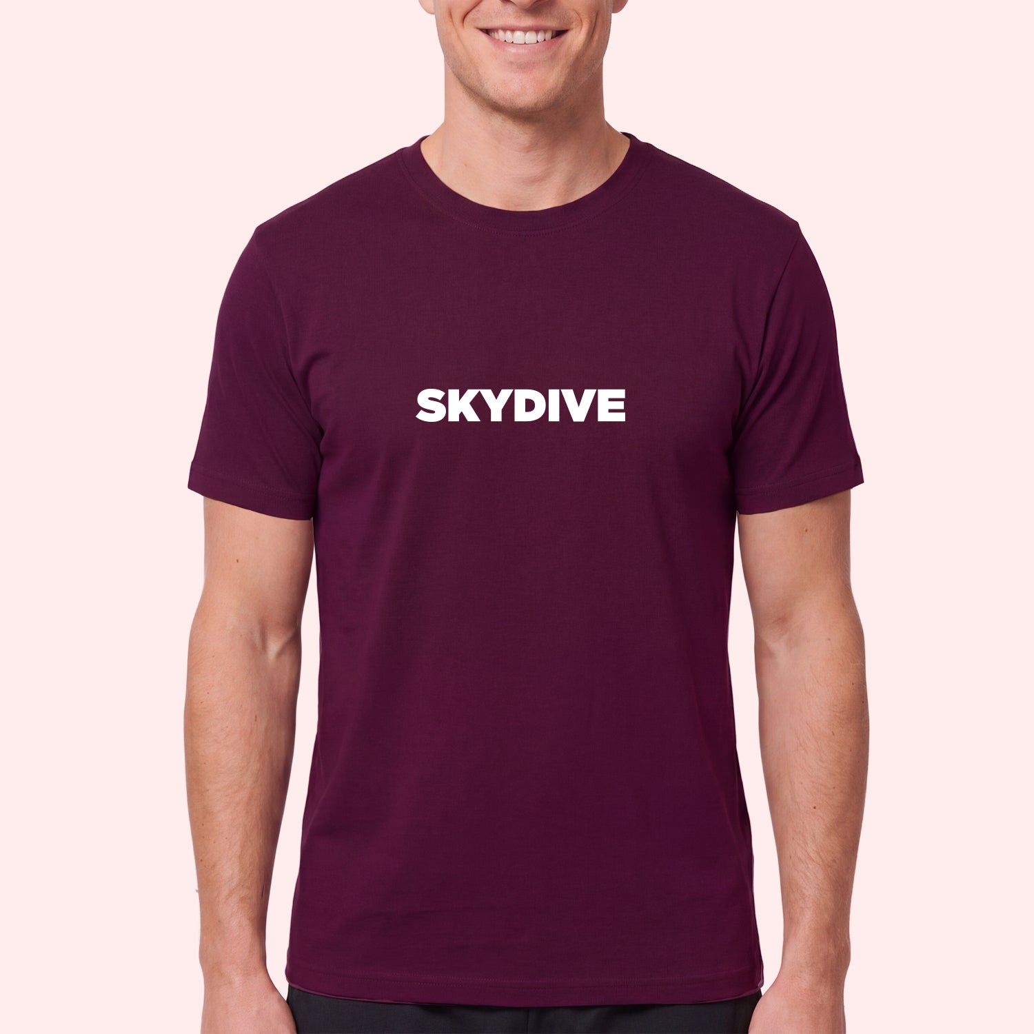 Simple Skydiving Print T-Shirt for Skydivers