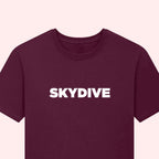 Simple Skydiving Print T-Shirt for Skydivers
