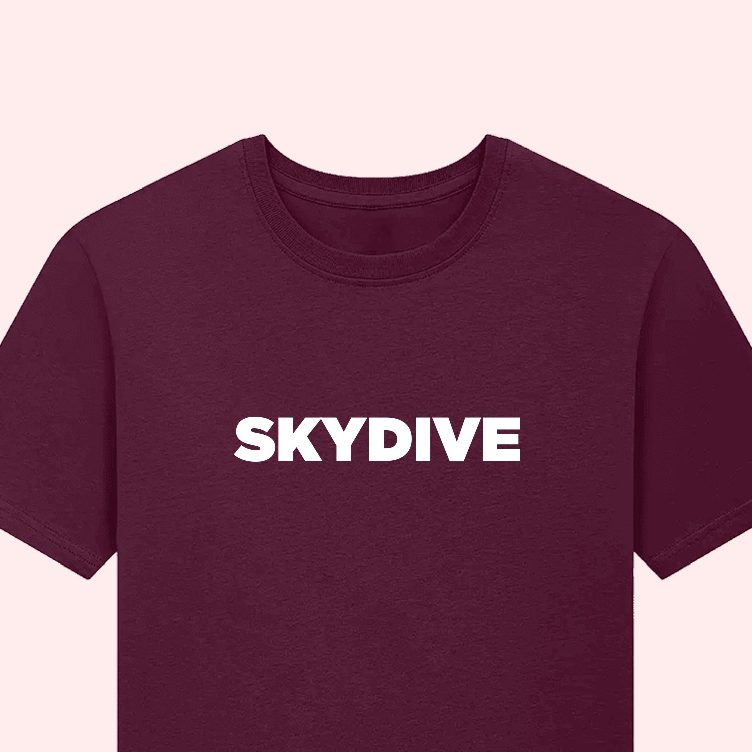 Simple Skydiving Print T-Shirt for Skydivers