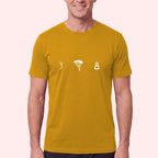 Skydive Icons T-Shirt – Pin, Canopy & 3-Ring Design