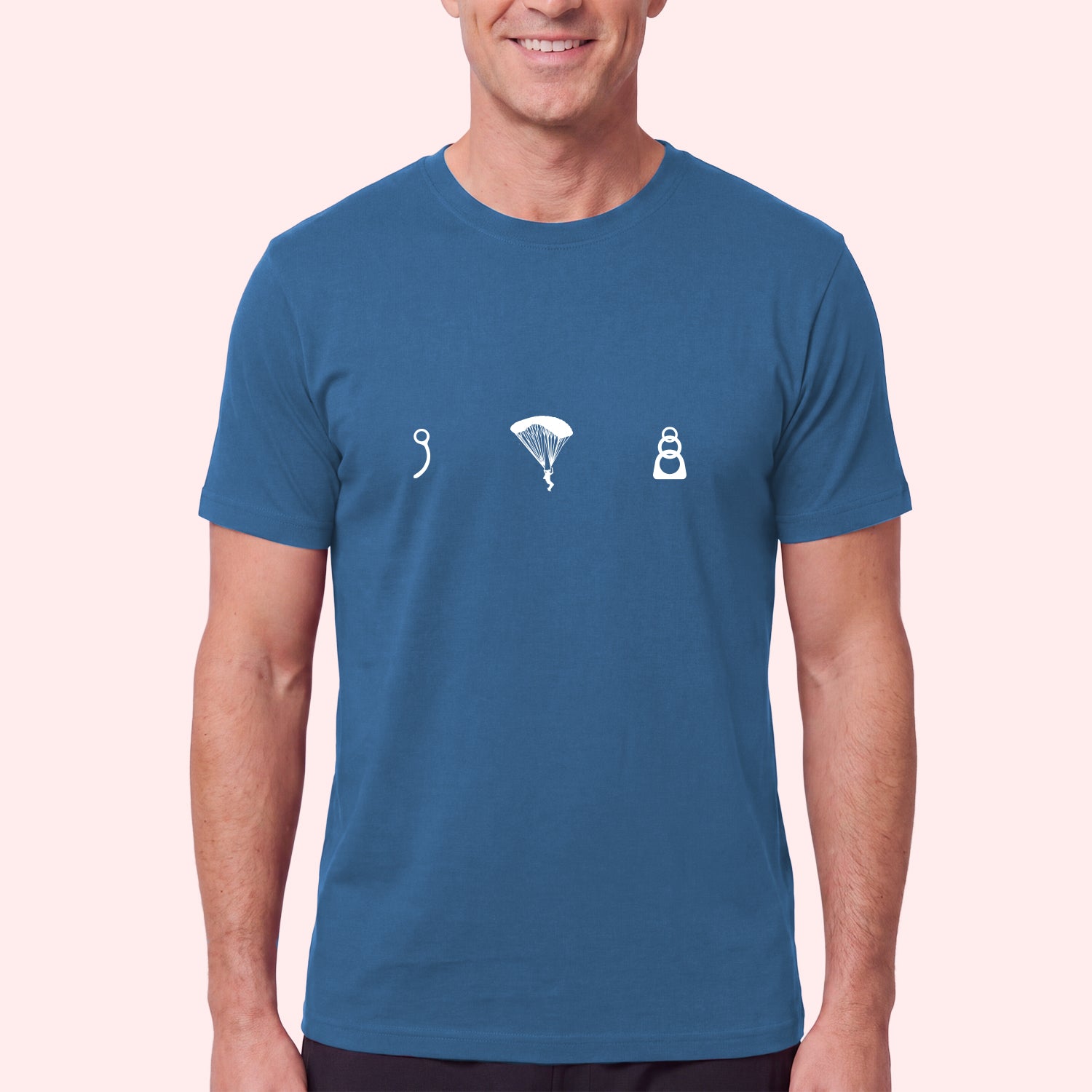 Skydive Icons T-Shirt – Pin, Canopy & 3-Ring Design