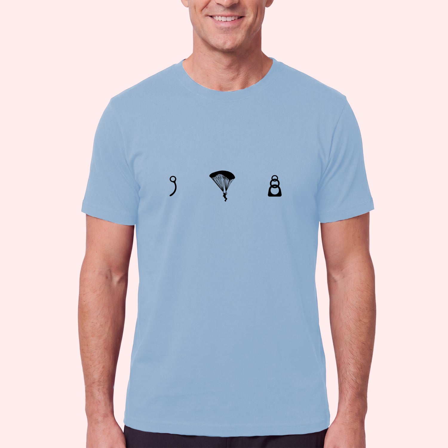 Skydive Icons T-Shirt – Pin, Canopy & 3-Ring Design
