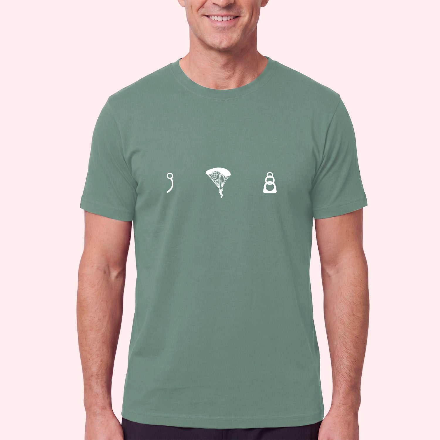 Skydive Icons T-Shirt – Pin, Canopy & 3-Ring Design