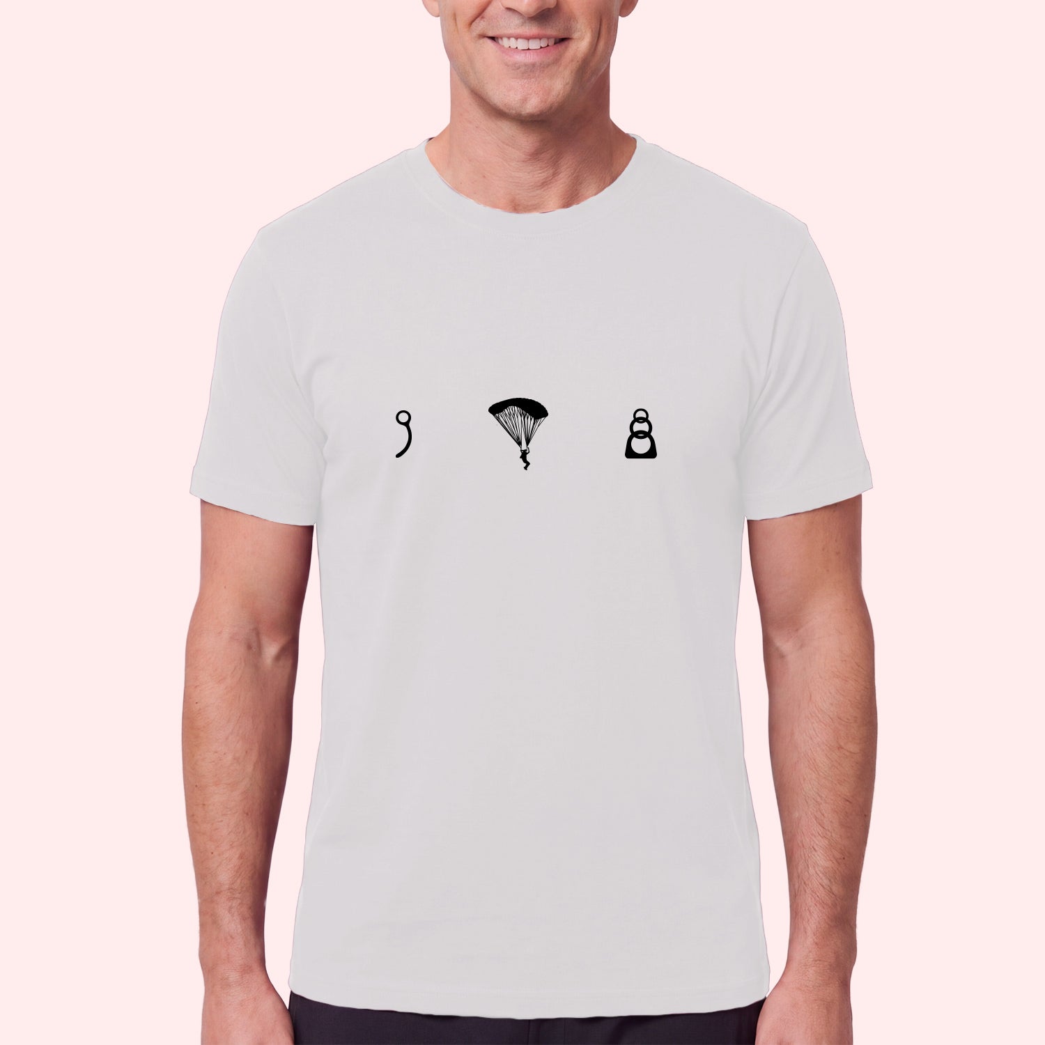 Skydive Icons T-Shirt – Pin, Canopy & 3-Ring Design