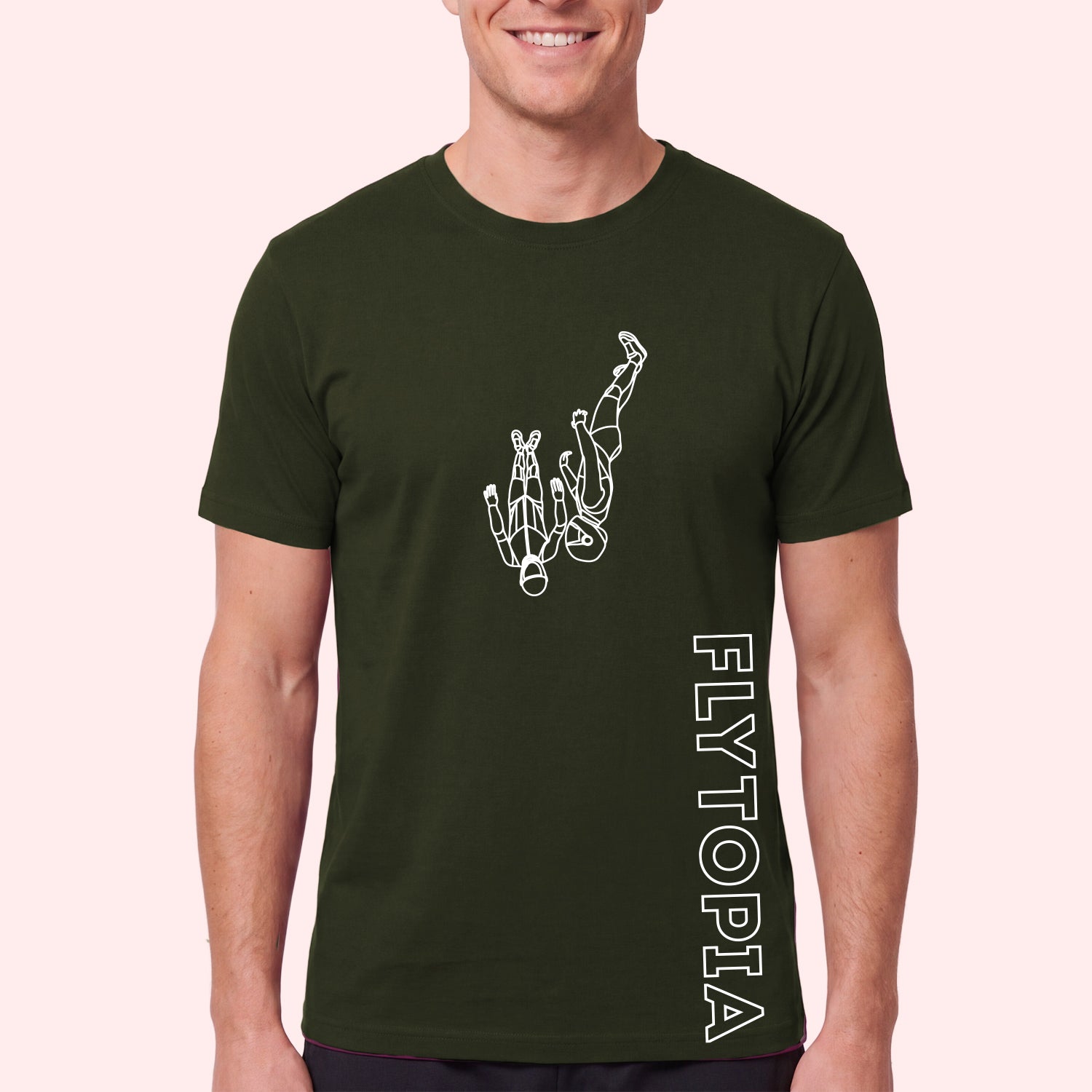 Flytopia Skydiving Team T-Shirt with Side Logo