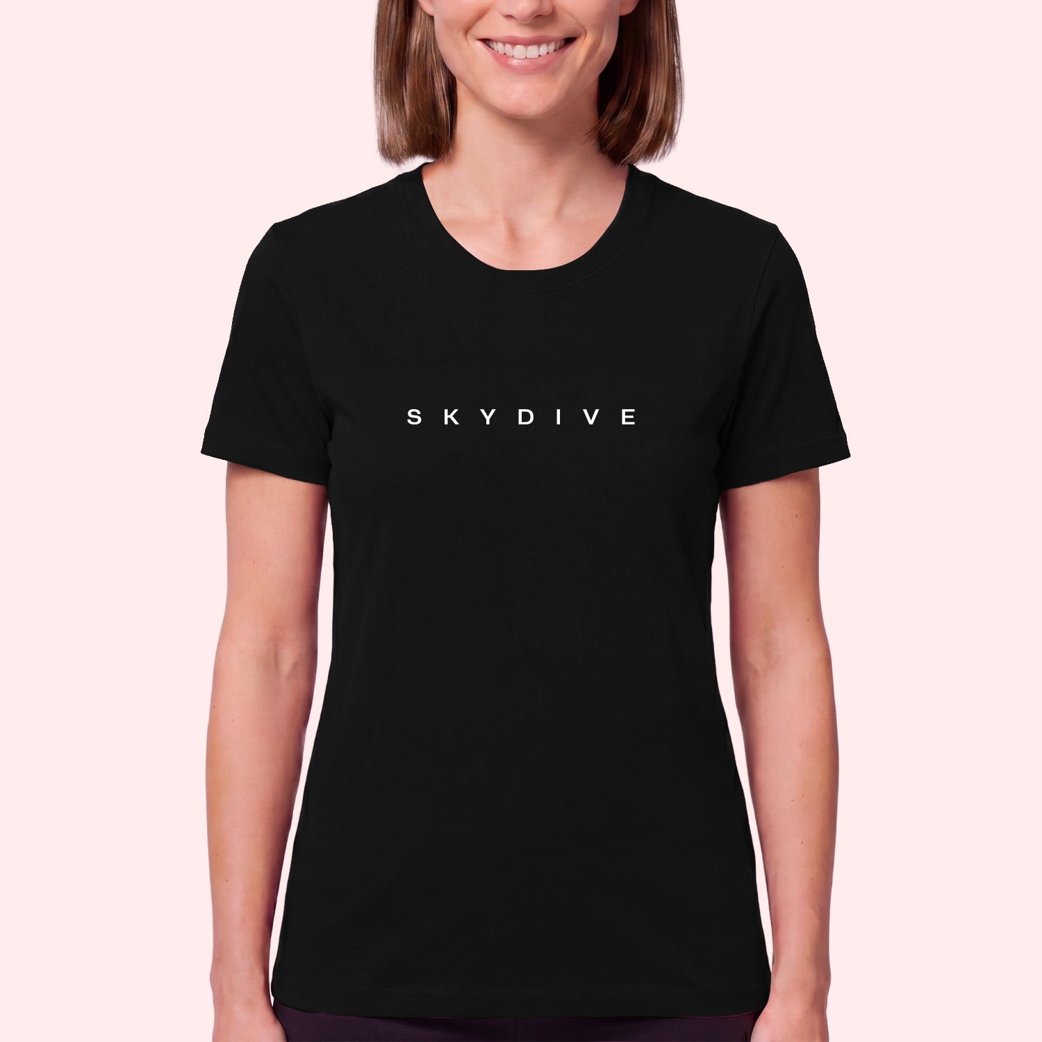 Minimal Skydiving Print T-Shirt for Skydivers
