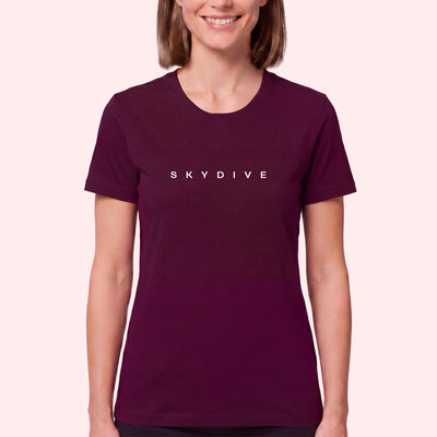 Minimal Skydiving Print T-Shirt for Skydivers
