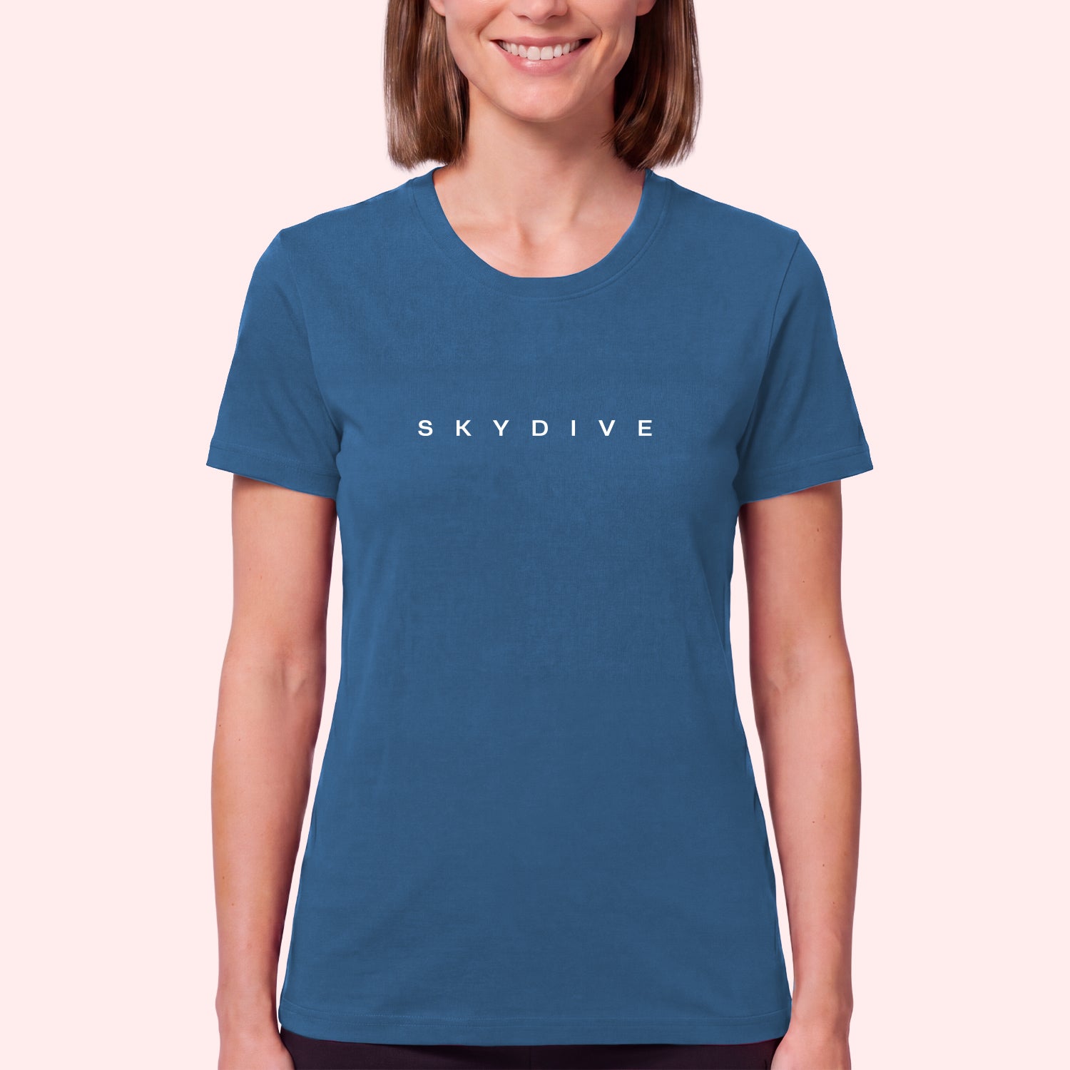 Minimal Skydiving Print T-Shirt for Skydivers
