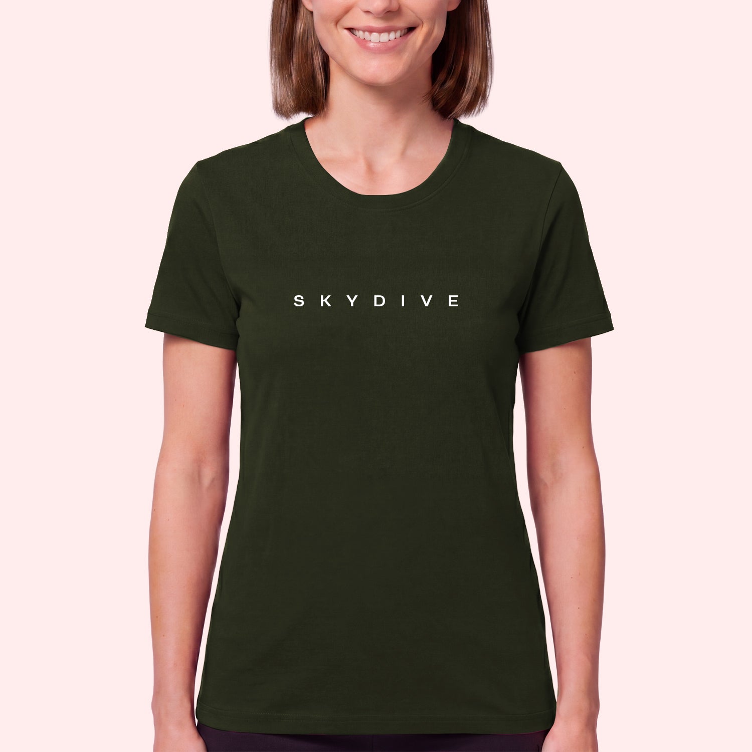 Minimal Skydiving Print T-Shirt for Skydivers