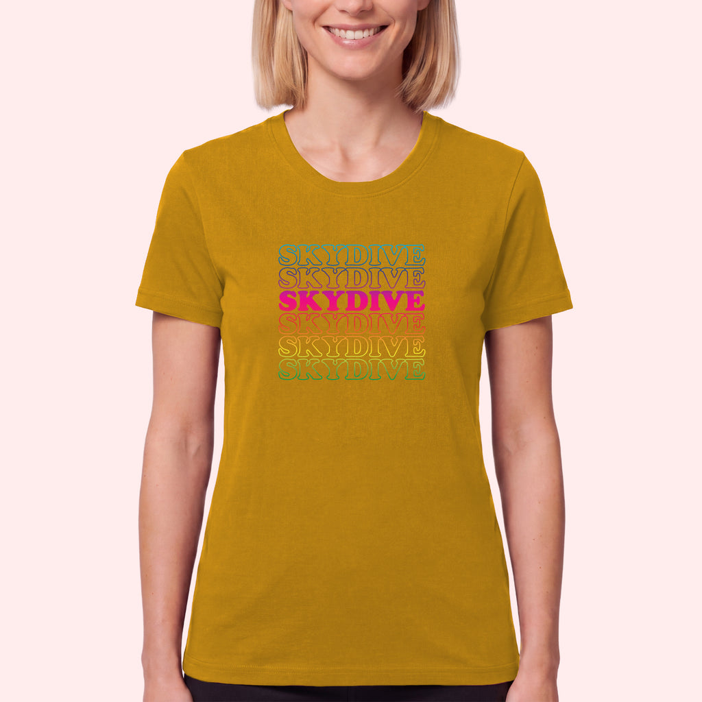 Retro Rainbow Skydiving T-Shirt