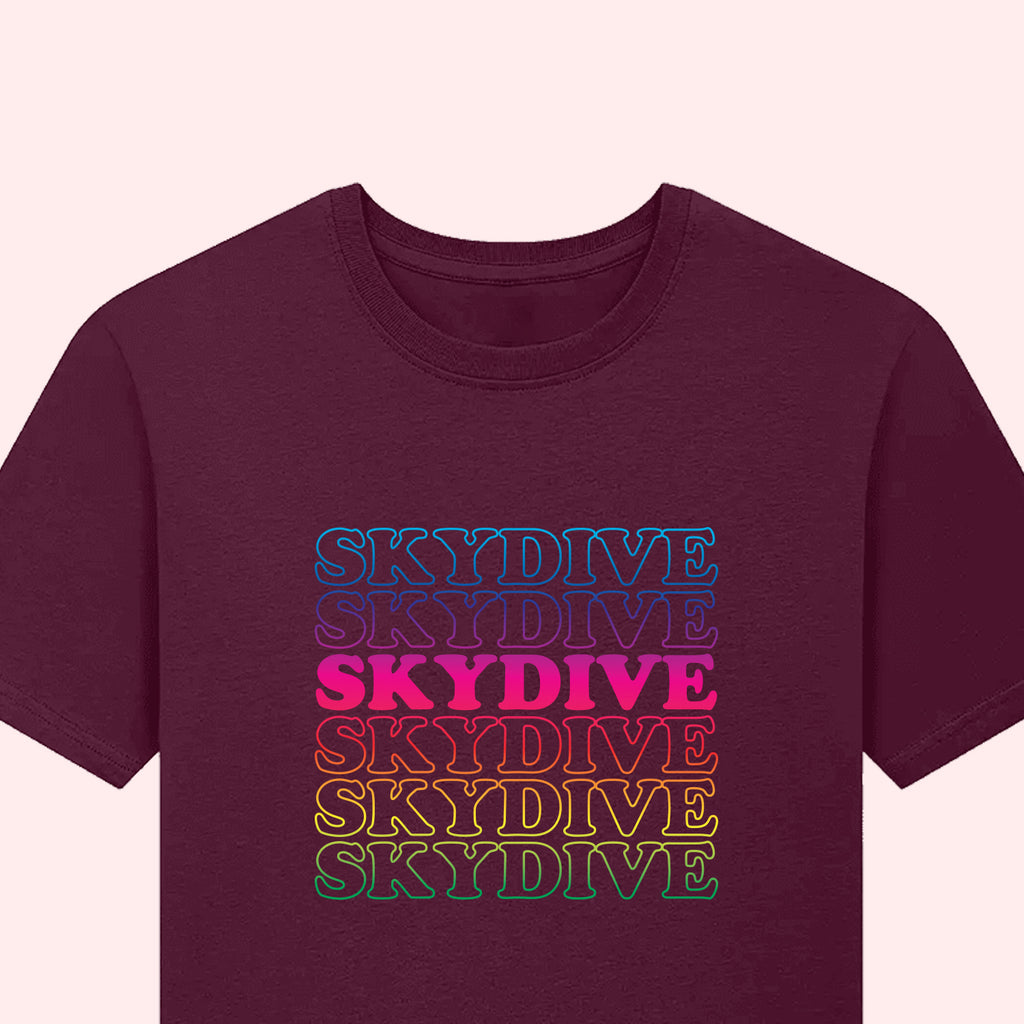 Retro Rainbow Skydiving T-Shirt