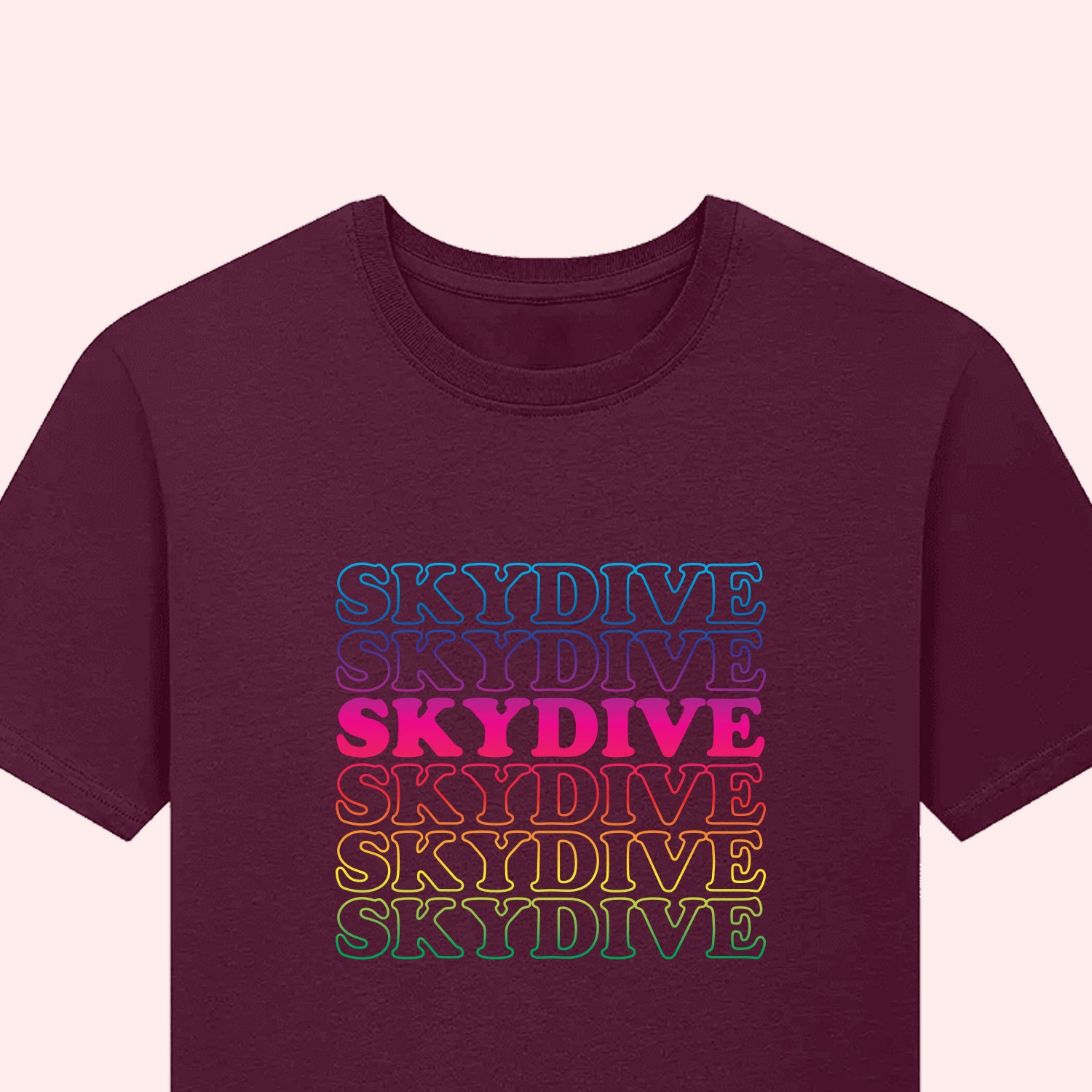 Retro Rainbow Skydiving T-Shirt